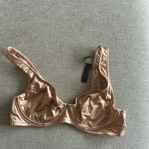 Skin Shimmering Tan Satin Bra